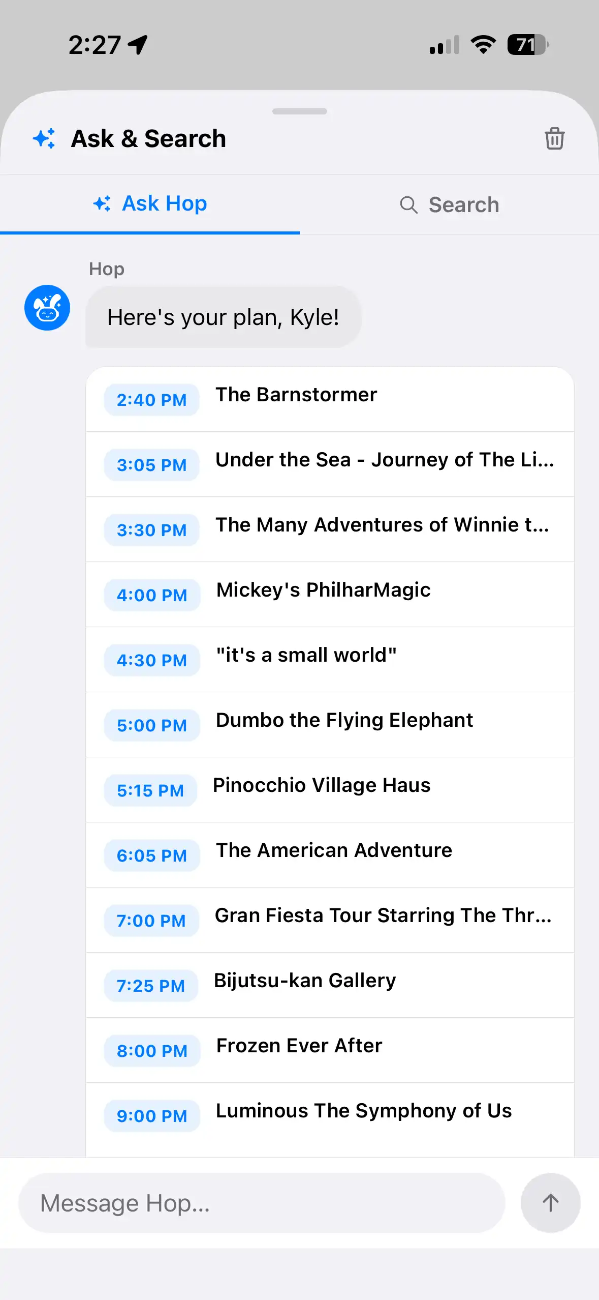 Hop AI Planner